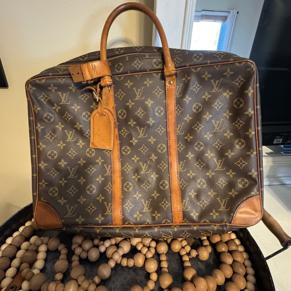 Authentic Louis Vuitton Sirius Monogram Double zipper soft suitcase Travel bag